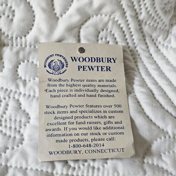 Harwinton CT 2001 Peace On Earth Ornament Woodbury Pewter Handcrafted USA - Picture 5 of 9